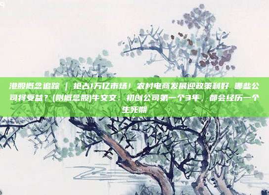 港股概念追踪 | 抢占1万亿市场!农村电商发展迎政策利好 哪些公司将受益?(附概念股)牛文文:初创公司第一个3年,都会经历一个生死期