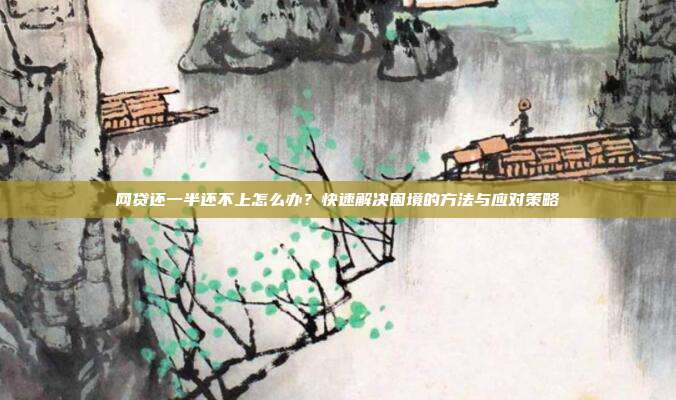 网贷还一半还不上怎么办?快速解决困境的方法与应对策略